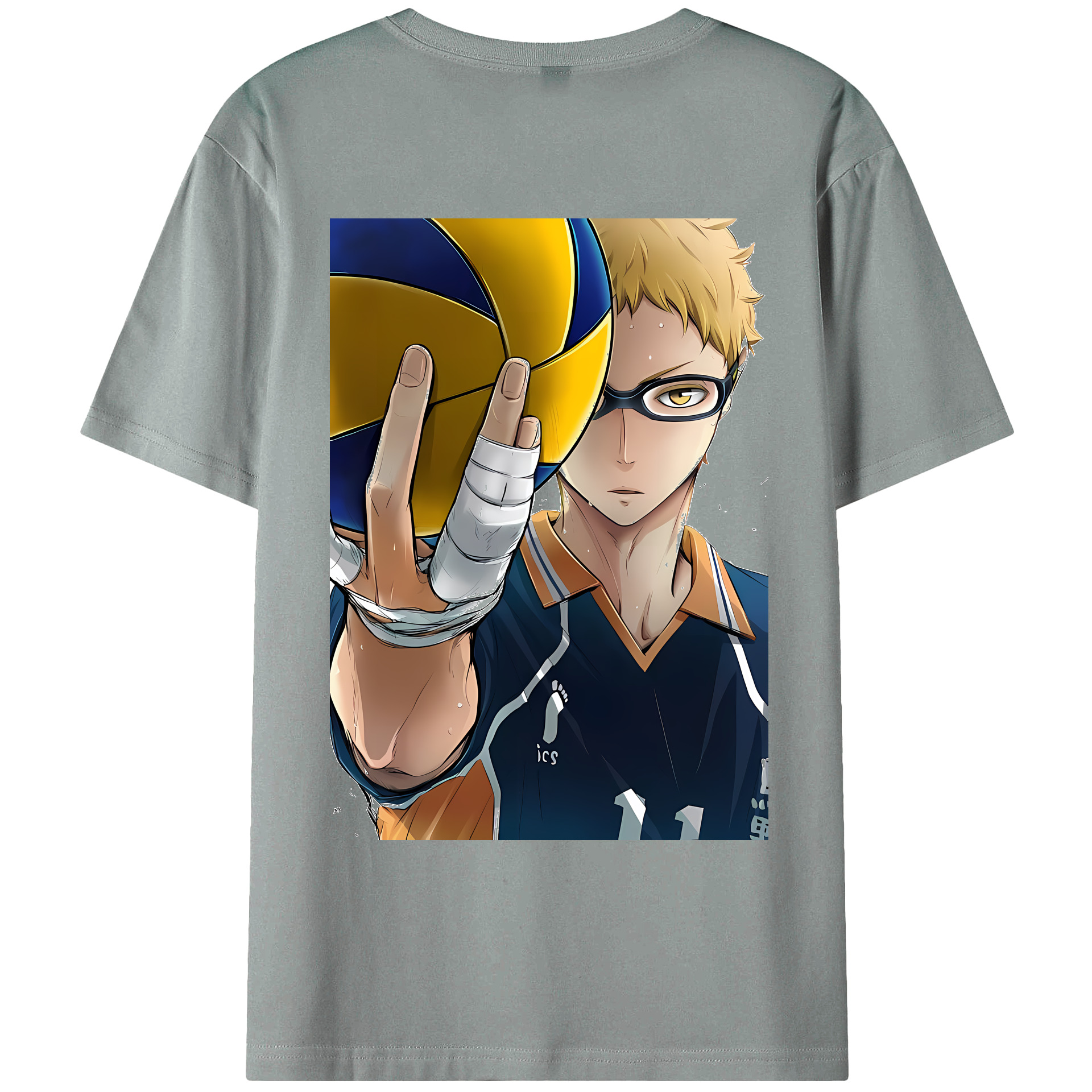 （画像用） ハイキュー!! Haikyu!! 綿100％ メンズ半袖Tシャツ（バックプリント） 通気性